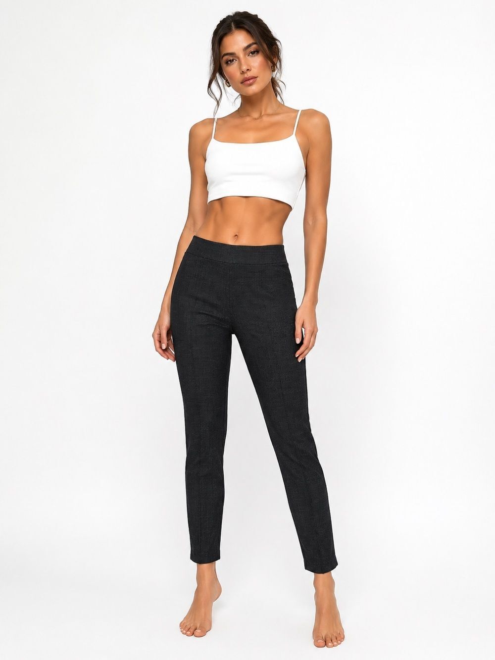Hilary Radley Women's Narrow Leg Stretch Pull-on Slim Fit Ponte Pant Sz S
